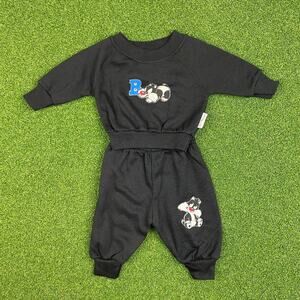 Vintage 80s 90s Garanimals Baby Sylvester Patch Work Sweat Suit Sz 6 Mo